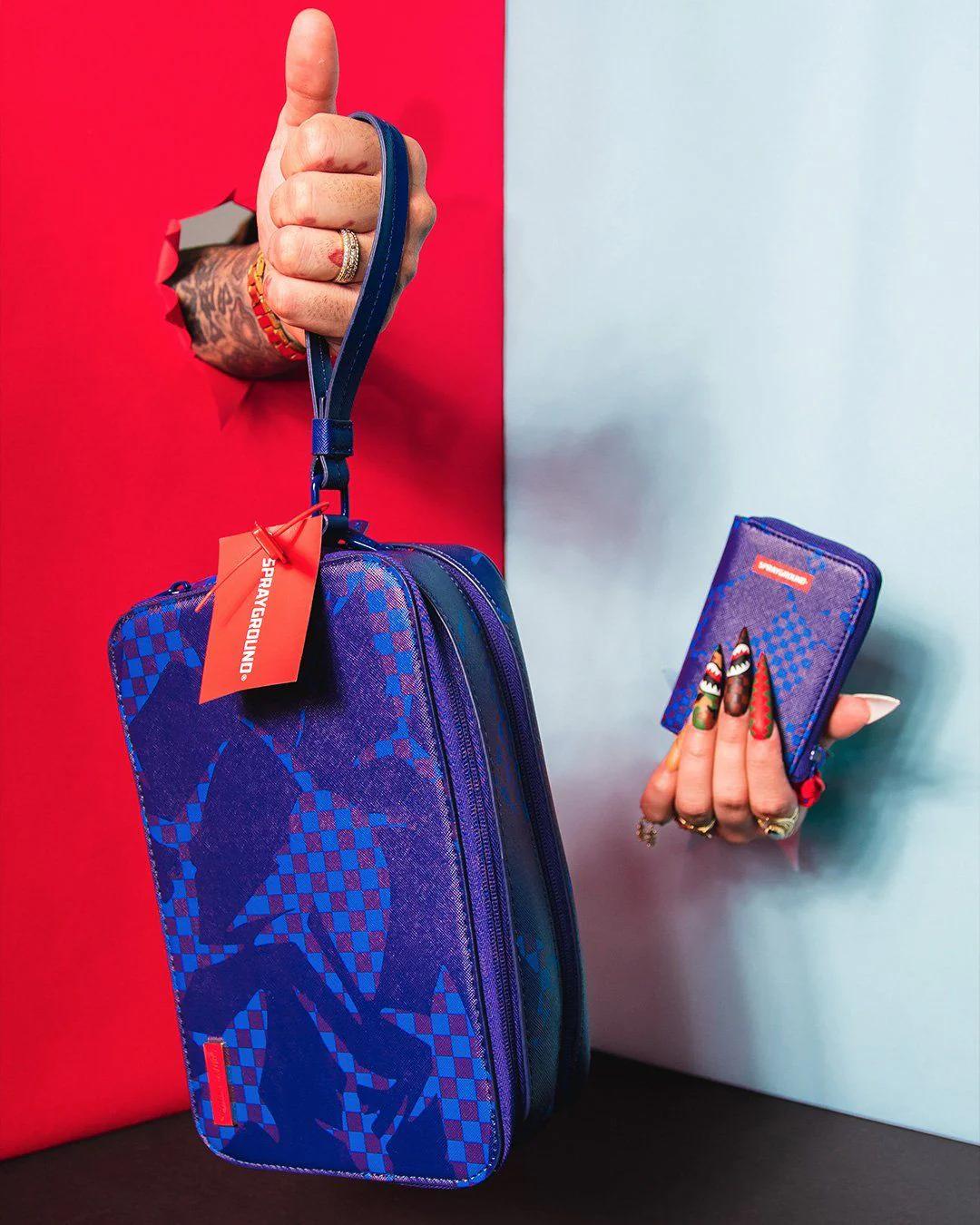 Sprayground SHARK CHECK (BLUE) TOILETRY