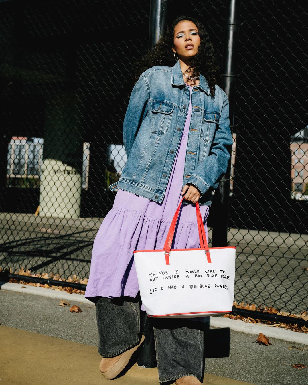 Sprayground KEITH HARING THE BIG BLUE PURSE ART TOTE
