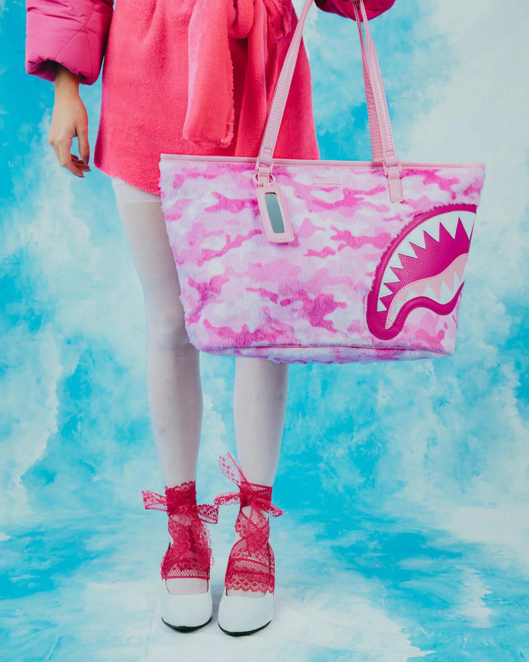Sprayground FURRROCIOUS IN PINK TOTE
