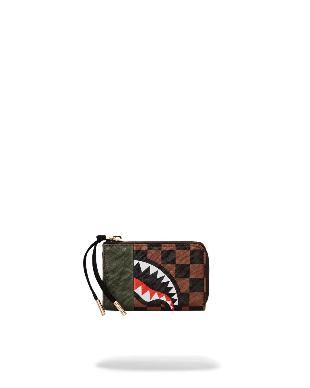 Sprayground EXTERIOR GOLD ZIP POCKET SHARKS IN PARIS WALLET