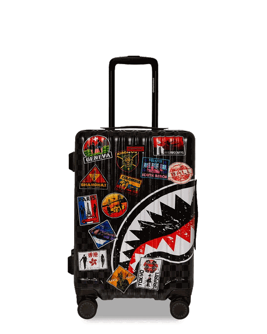 Sprayground GLOBAL MOGUL UNLIMITED MILES SHARKNAUTICS HARDSHELL CARRY-ON LUGGAGE