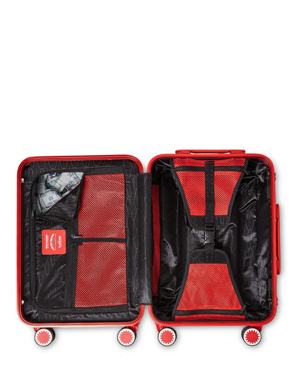 Sprayground MOLDED SHARKITECTURE RED HARDSHELL CARRY-ON LUGGAGE