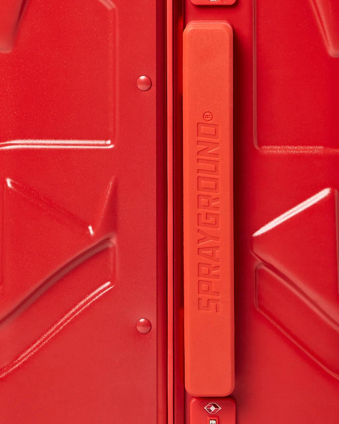 Sprayground MOLDED SHARKITECTURE RED HARDSHELL CARRY-ON LUGGAGE