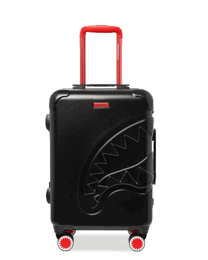 Sprayground MOLDED SHARKITECTURE BLACK HARDSHELL CARRY-ON LUGGAGE