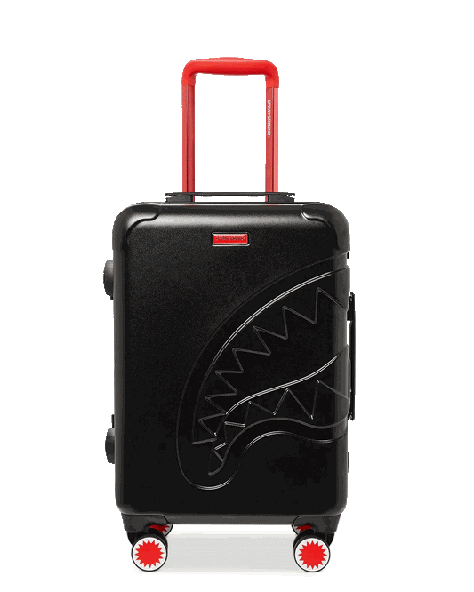 Sprayground MOLDED SHARKITECTURE BLACK HARDSHELL CARRY-ON LUGGAGE
