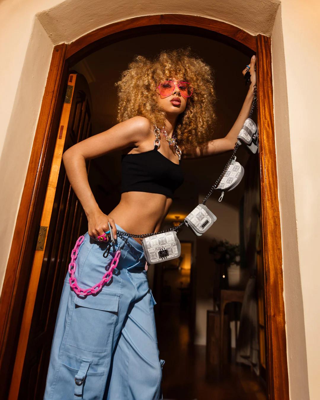 Sprayground A.I.8 AFRICAN INTELLIGENCE BOOKED & BUSY CHARM WAISTBELT