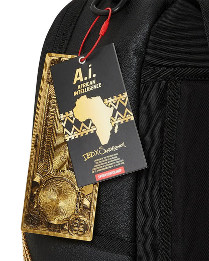 Sprayground A.I.8 AFRICAN INTELLIGENCE GUILDED LEOPARD BACKPACK (DLXV)