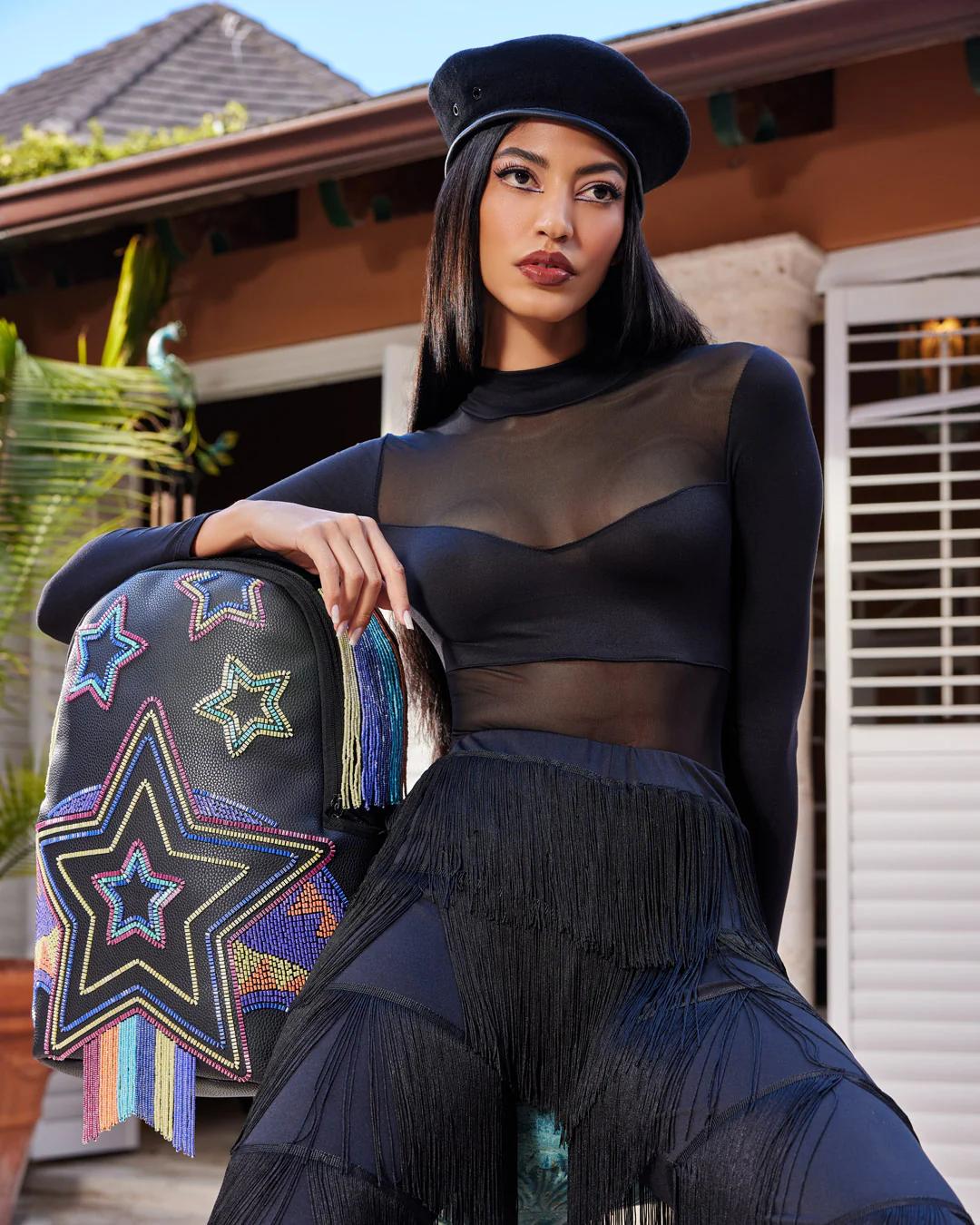 Sprayground STAR RACER A.I.7 SANDFLOWER COLLAB BEADED BACKPACK