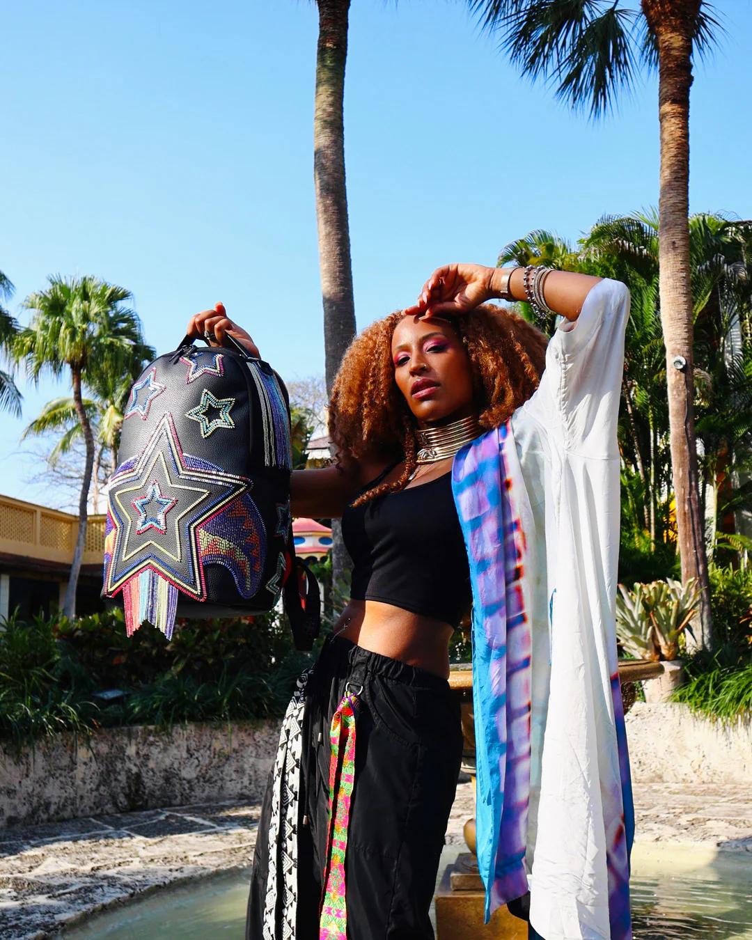 Sprayground STAR RACER A.I.7 SANDFLOWER COLLAB BEADED BACKPACK