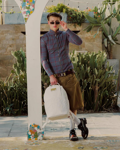 Sprayground GOLD BRICK LUXE WHITE BACKPACK