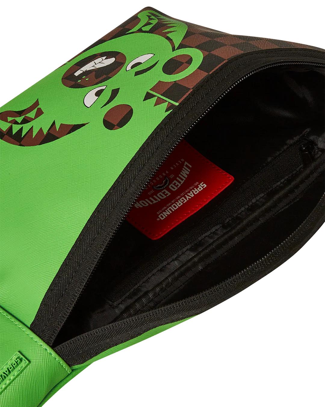 Sprayground GREEN MONEY BEAR SAVVY CROSSBODY