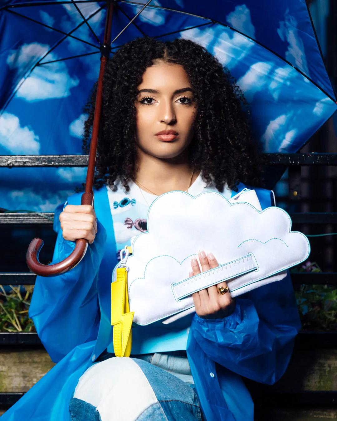 Sprayground CLOUDY WITH A CHANCE OF SHARK CROSSOVER CLUTCH