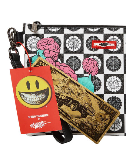 Sprayground POODLE CHECK RON ENGLISH COLLAB POUCHETTE
