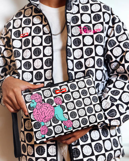 Sprayground POODLE CHECK RON ENGLISH COLLAB POUCHETTE