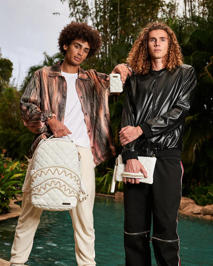 Sprayground RIVIERA LE BLANC GOLD CHAIN SHARK CROSSOVER CLUTCH