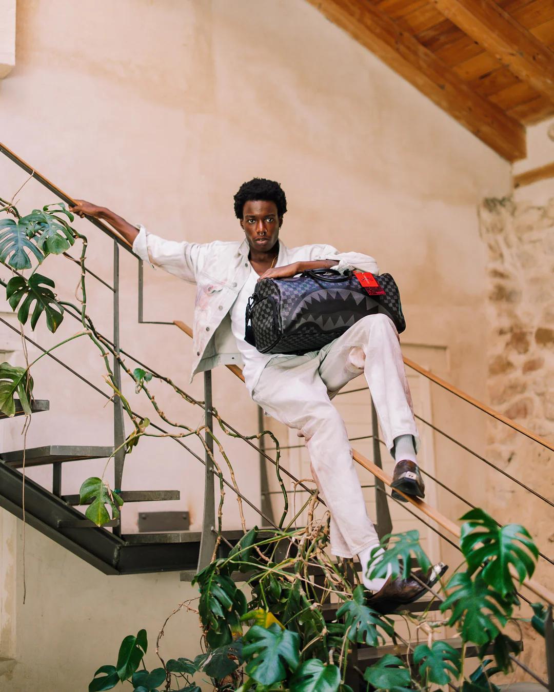 Sprayground HANGOVER DRIP CHECK DUFFLE
