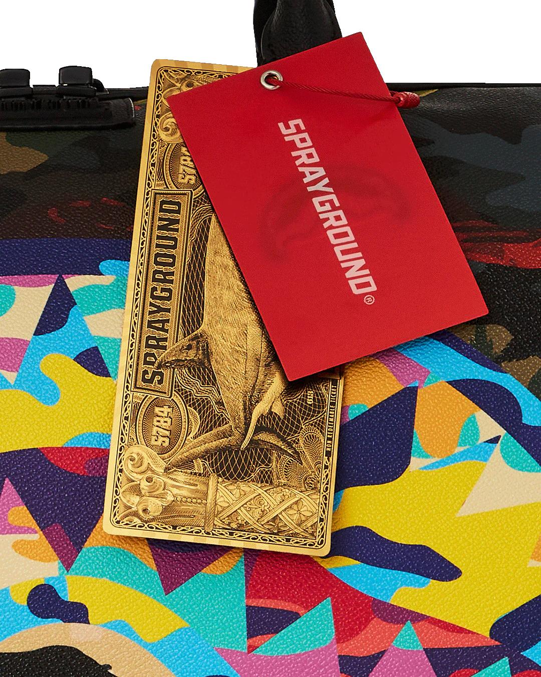 Sprayground SLICED AND DICED CAMO DUFFLE