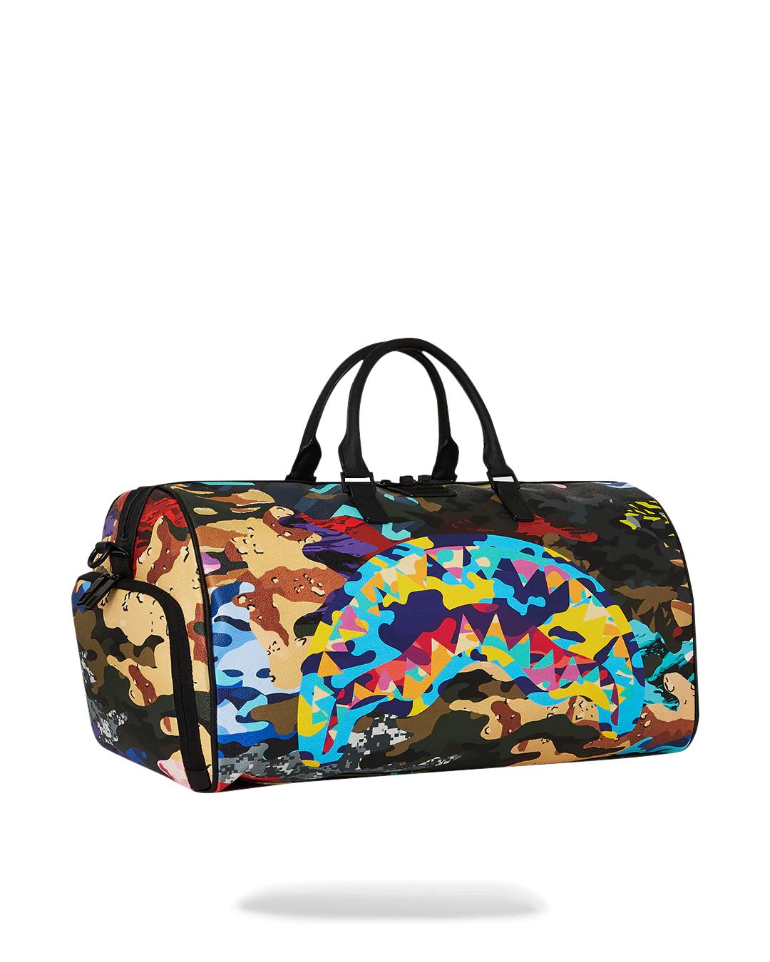 Sprayground SLICED AND DICED CAMO DUFFLE