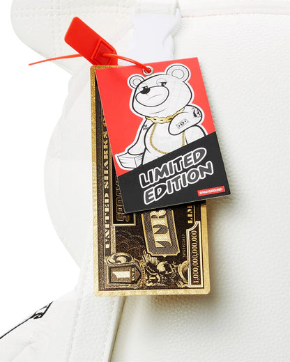 Sprayground RIVIERA LE BLANC GOLD CHAIN MONEYBEAR TEDDYBEAR BACKPACK