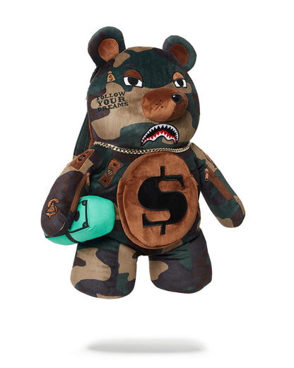 Sprayground CAMOCHECK MONEYBEAR TEDDYBEAR BACKPACK