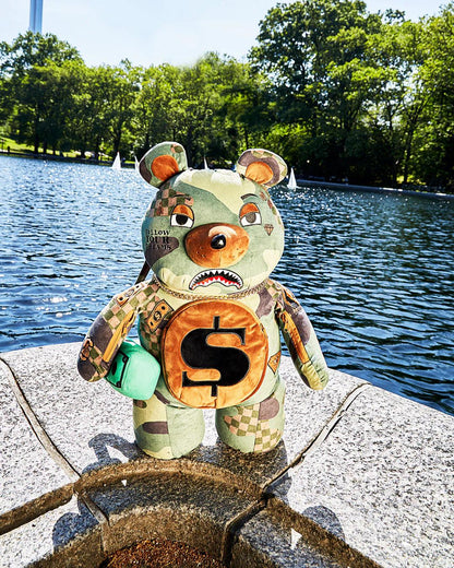 Sprayground CAMOCHECK MONEYBEAR TEDDYBEAR BACKPACK