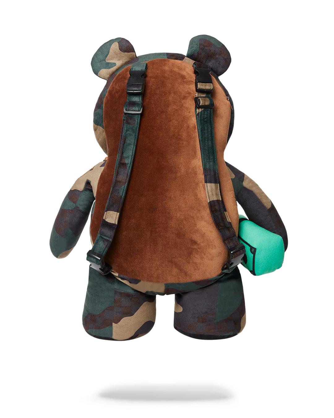 Sprayground CAMOCHECK MONEYBEAR TEDDYBEAR BACKPACK