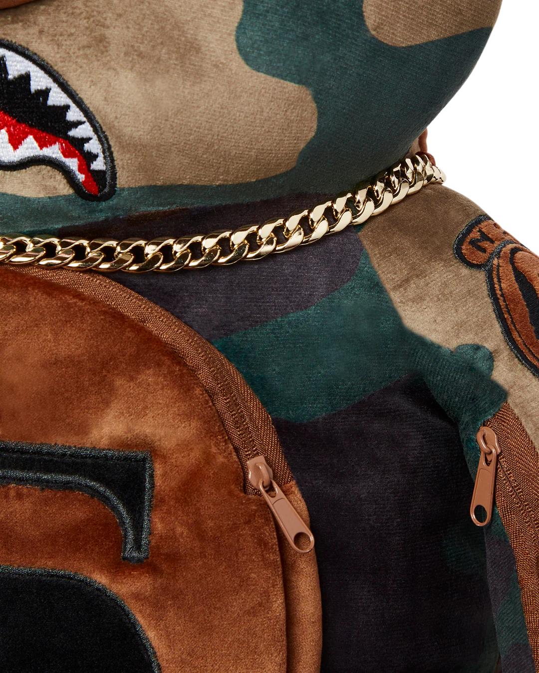 Sprayground CAMOCHECK MONEYBEAR TEDDYBEAR BACKPACK