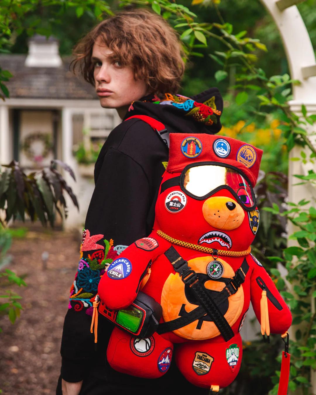 Sprayground THE GLOBAL EXPEDITION MONEYBEAR TEDDYBEAR BACKPACK