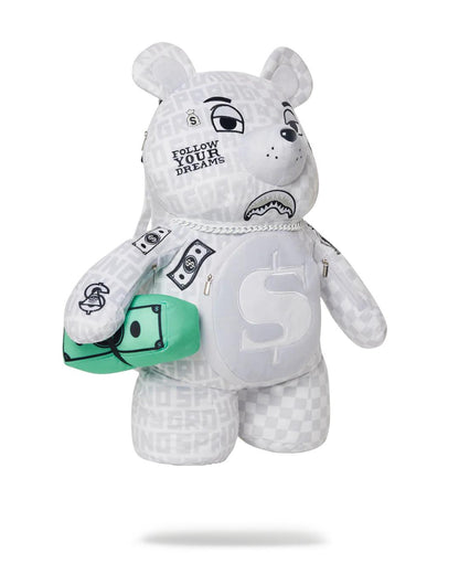 Sprayground SPLIT THE CHECK (PEARL) MONEYBEAR TEDDYBEAR BACKPACK