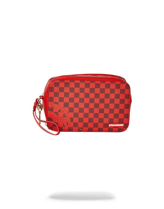 Sprayground SHARKS IN PARIS RED TOILETRY AKA MONEY BAGS