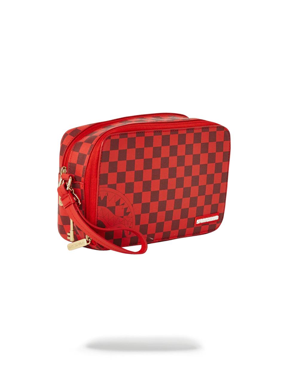 Sprayground SHARKS IN PARIS RED TOILETRY AKA MONEY BAGS