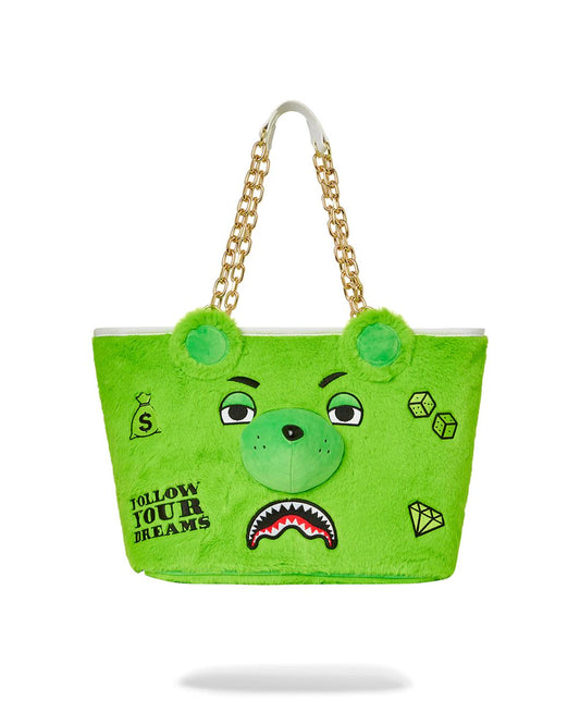 Sprayground PLUSH MONEYBEAR TOTE (GREEN)