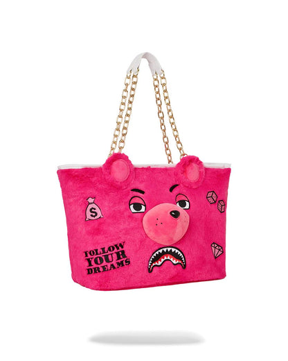 Sprayground PLUSH MONEYBEAR TOTE (PINK)