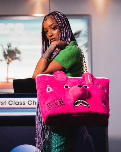 Sprayground PLUSH MONEYBEAR TOTE (PINK)