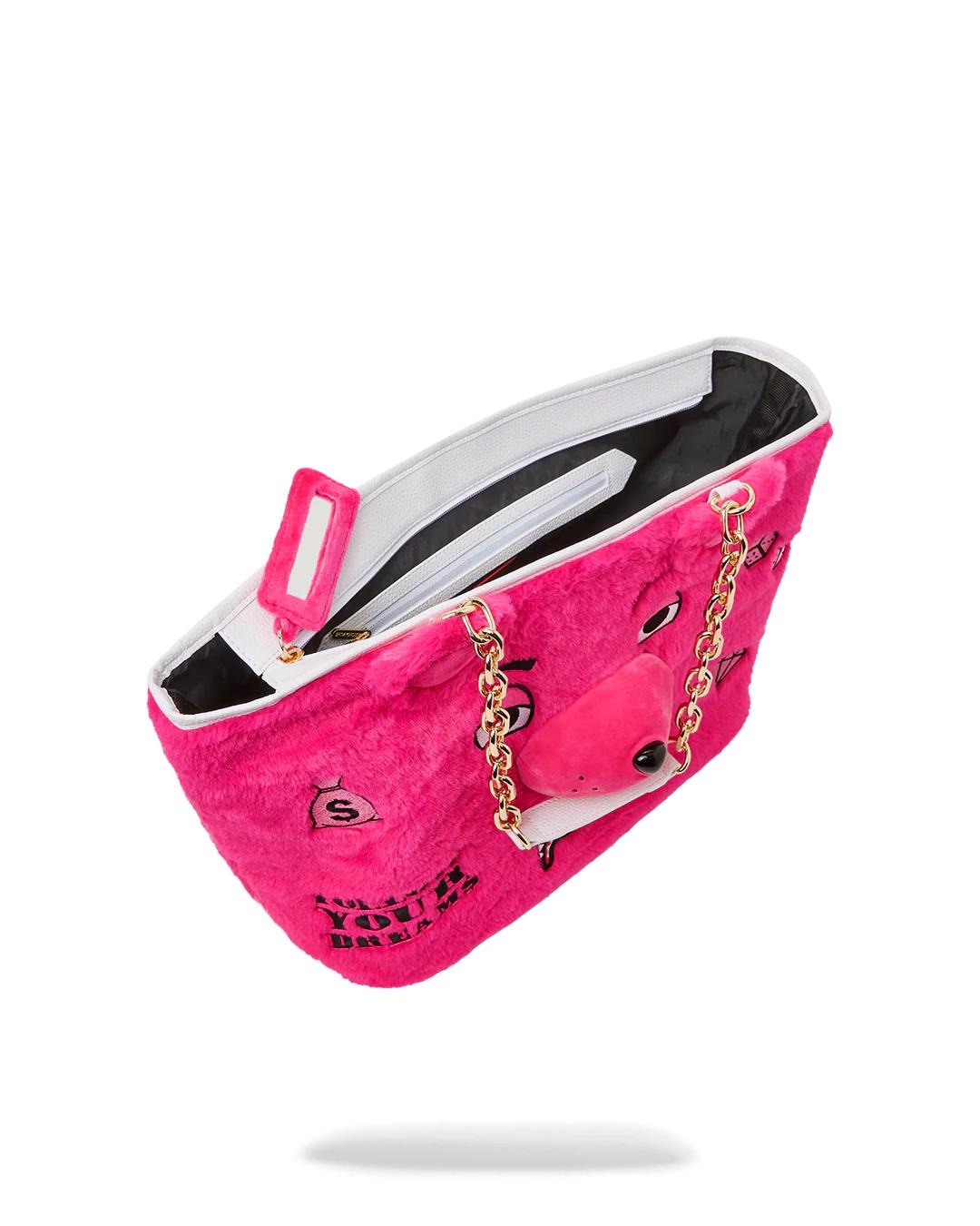 Sprayground PLUSH MONEYBEAR TOTE (PINK)