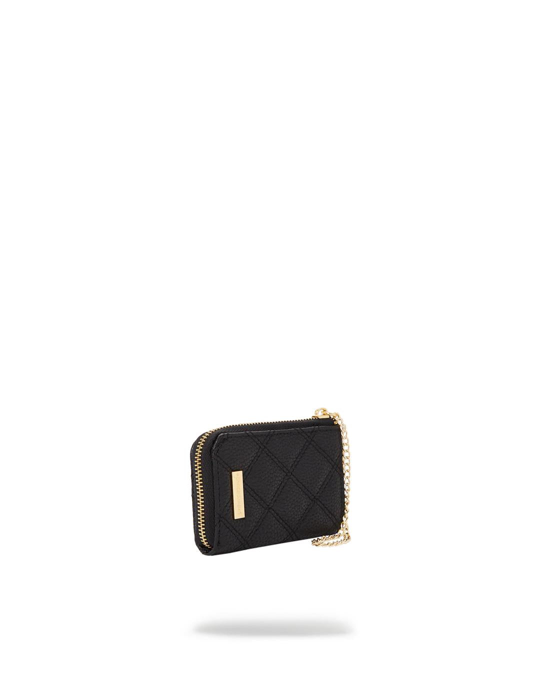 Sprayground NOIR QUILT GOLD CHAIN SHARK WALLET