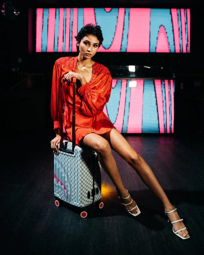 Sprayground ROSE ALL DAY LA PALAIS SHARKNAUTICS HARDSHELL CARRY-ON LUGGAGE