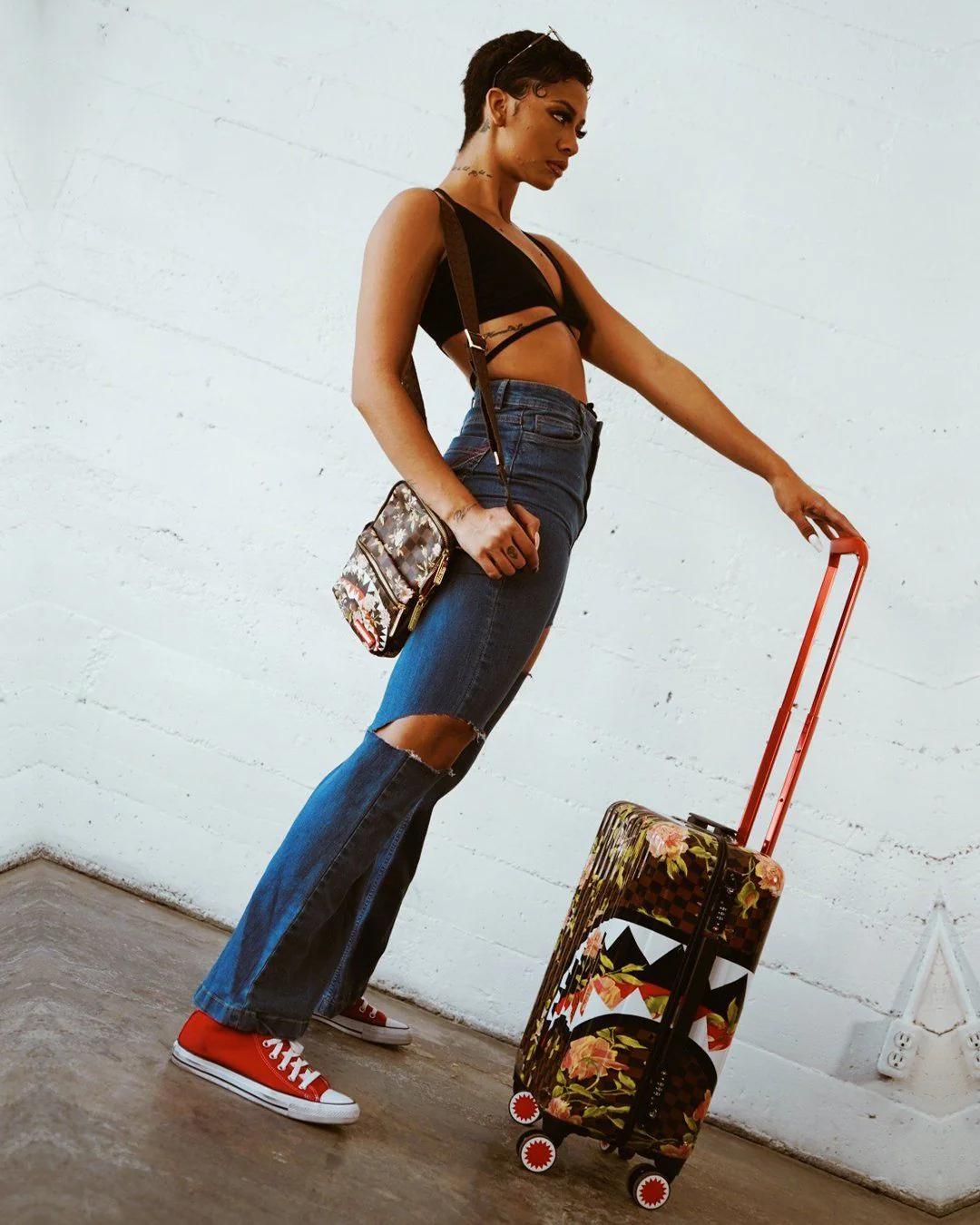 Sprayground SHARKFLOWER 21.5” CARRY-ON SHARKNAUTICS LUGGAGE