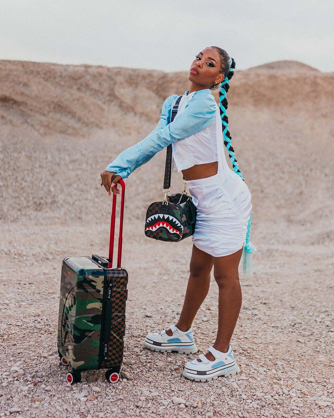 Sprayground JUNGLE PARIS 21.5” CARRY-ON SHARKITECTURE LUGGAGE