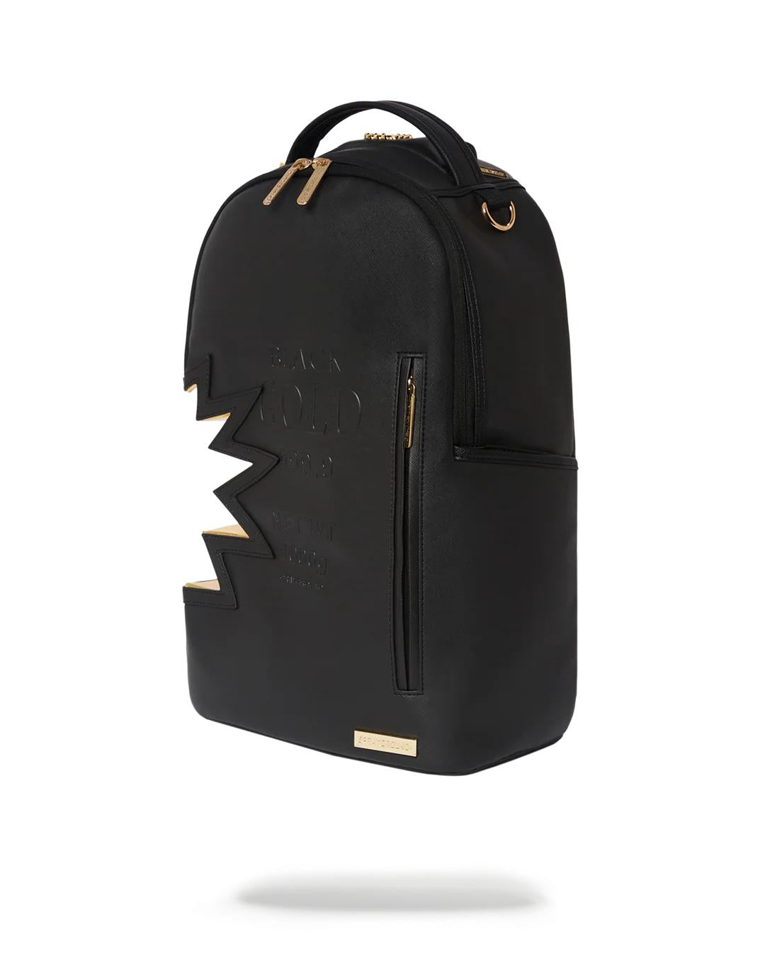 Sprayground A.i.3 SHARK BITE BLACK GOLD BACKPACK (DLXV)