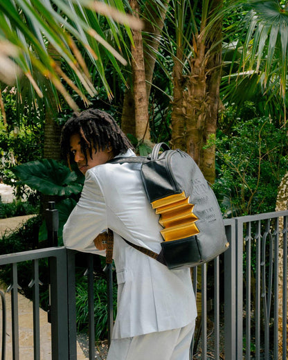 Sprayground A.i.3 SHARK BITE BLACK GOLD BACKPACK (DLXV)