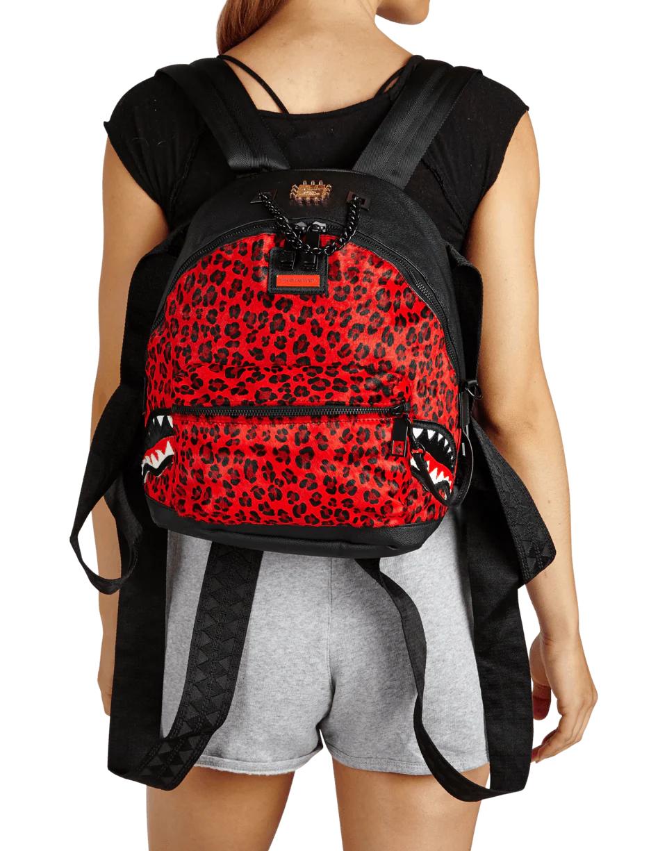 Sprayground 6-STRAP RED LEOPARD EMPRESS (PONY HAIR)