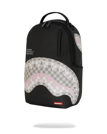 Sprayground SHARK CENTRAL CREAM BLACK CHECK BACKPACK