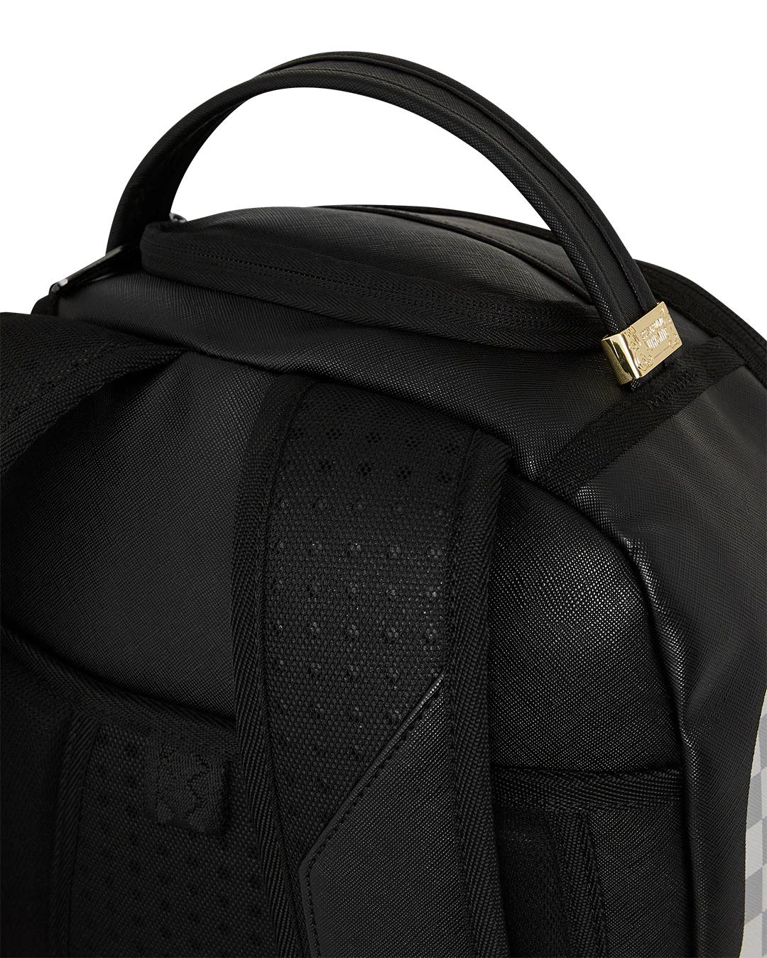Sprayground SHARK CENTRAL CREAM BLACK CHECK BACKPACK