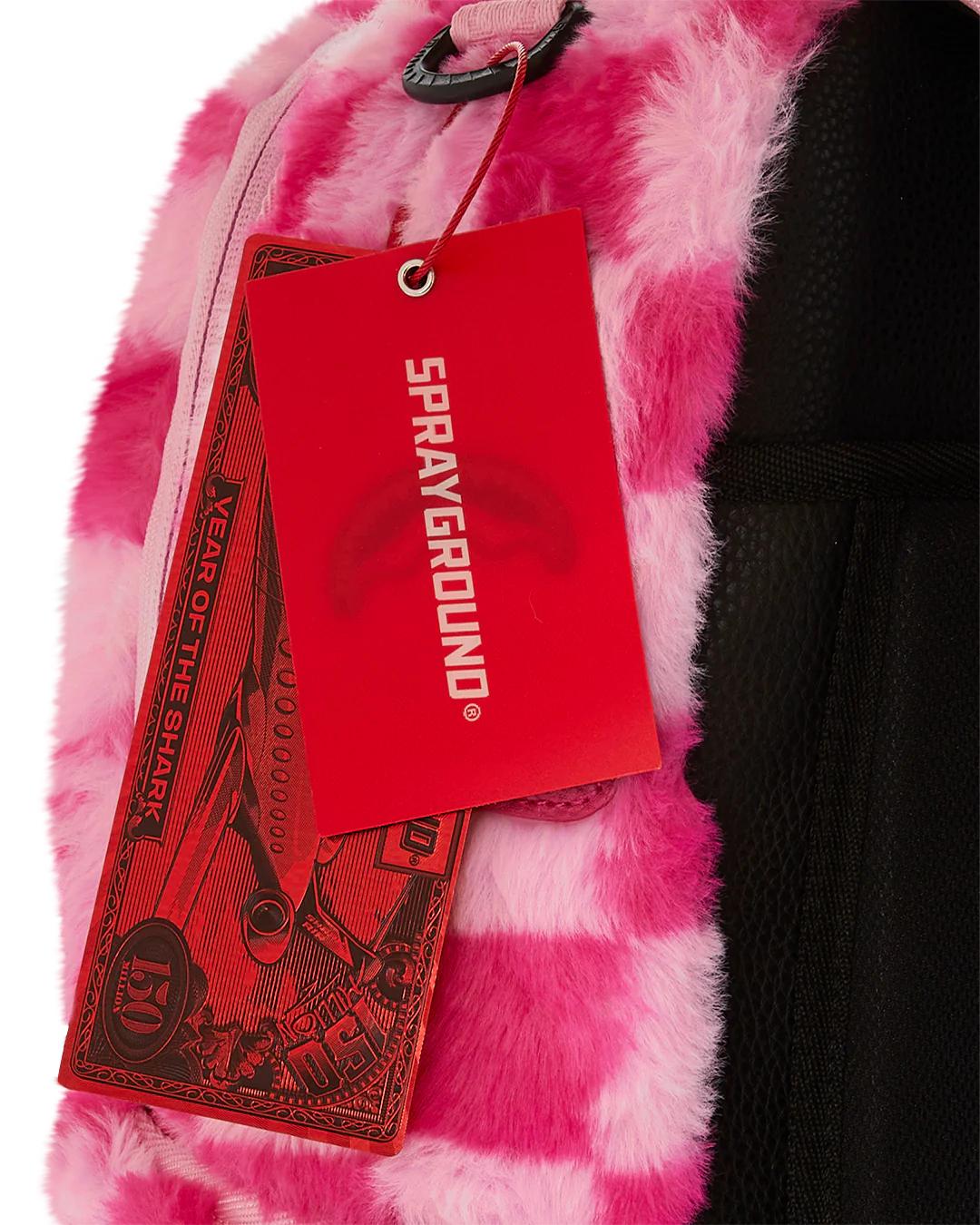 Sprayground FURZILLA SHARK (PINK CHECK) BACKPACK