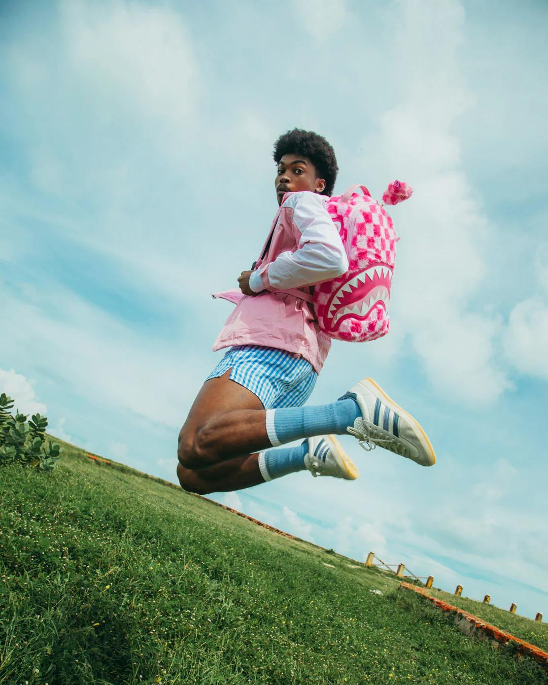 Sprayground FURZILLA SHARK (PINK CHECK) BACKPACK
