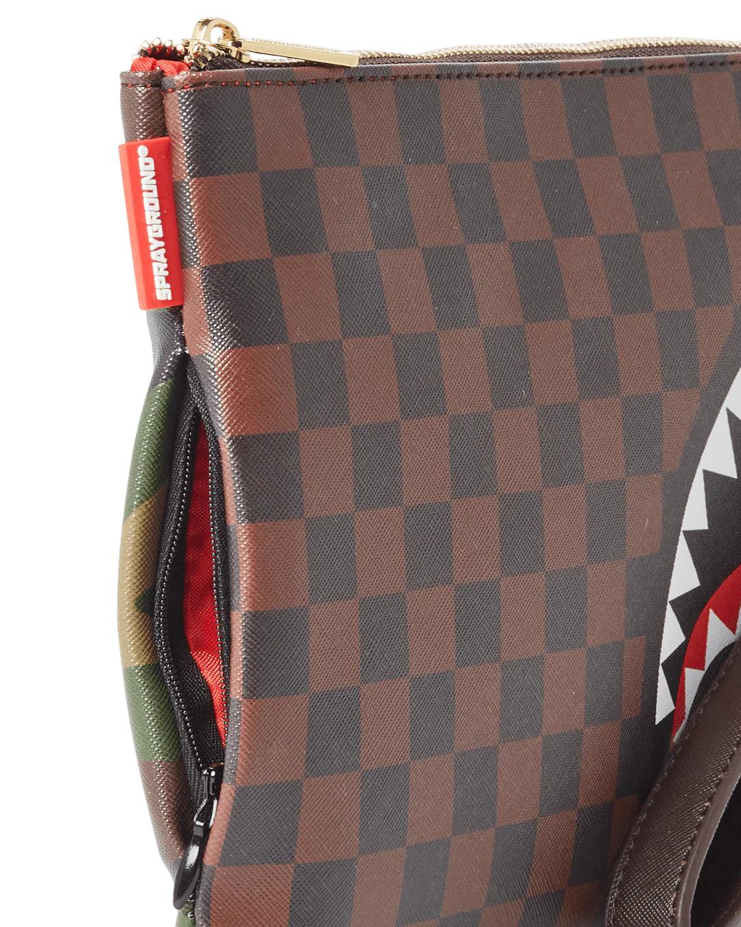 Sprayground CHECKS IN CAMOFLAUGE CROSSOVER CLUTCH