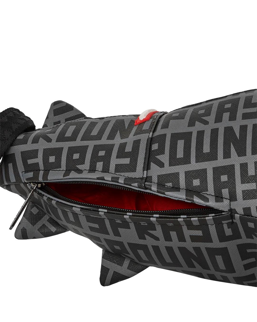 Sprayground SHARKFINITY STEALTH PILOT SHARK SHAPE DUFFLE