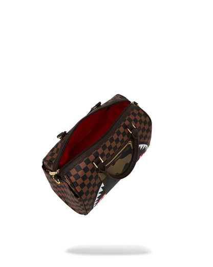 Sprayground EXTERIOR GOLD ZIP POCKET SHARKS IN PARIS MINI DUFFLE