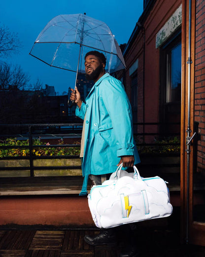 Sprayground CLOUDY WITH A CHANCE OF SHARK DUFFLE